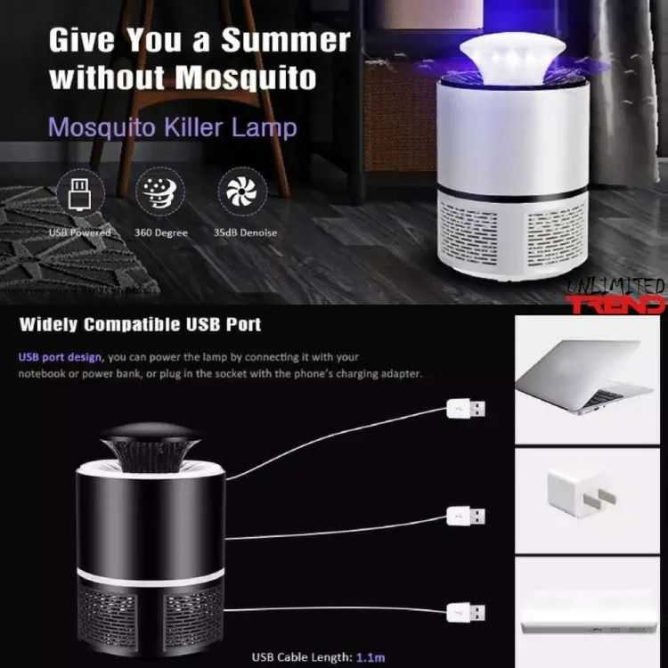 Mosquito Trap Blue Light Mosquito Killer Lamp