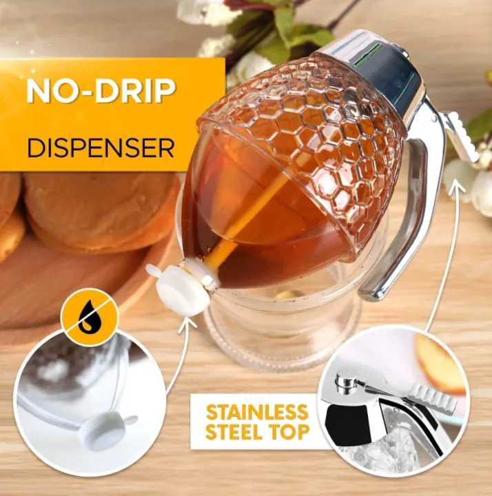 Honey Dispenser with Stand Honey Container